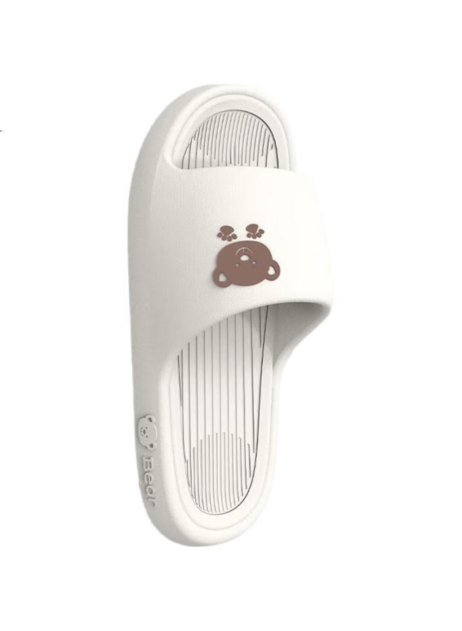 Scarecrow Couple Slippers For Home Use, Thick-Soled Bath Slippers For Indoor And Outdoor Use, Anti-Slip And Quiet, White, Size 40-41 - Image 3