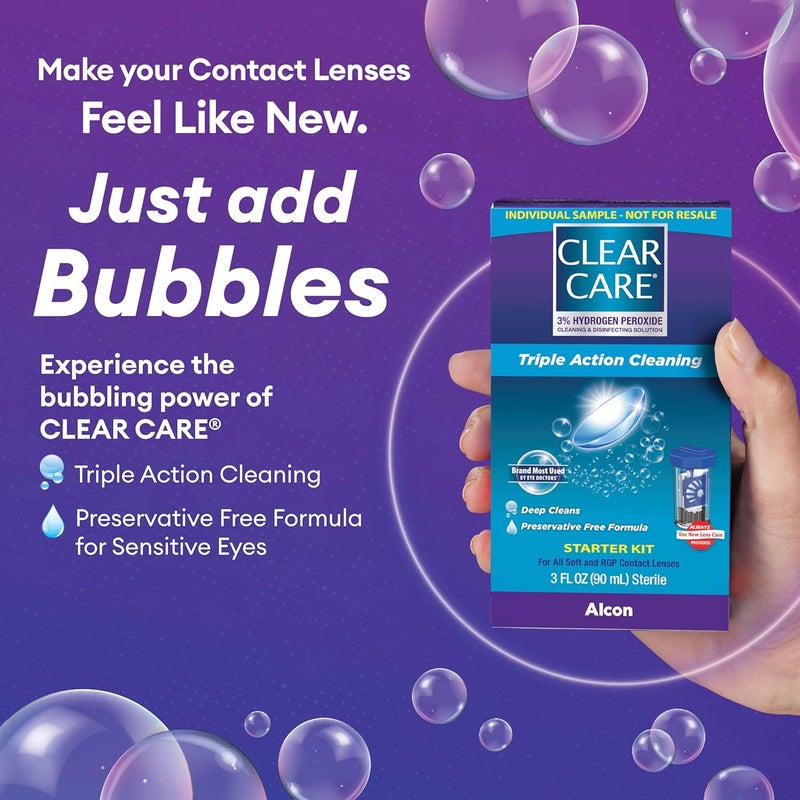 كلير كير عبوة سفر لمحلول تنظيف Clear Care Plus، بدون نكهة، 3 أونصات سا��لة - Image 4