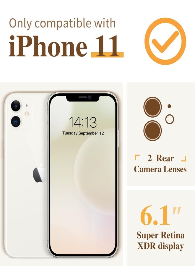 جراب GVIEWIN لهاتف iPhone 11 مع واقي شاشة + واقي عدسة الكاميرا، [غير مصفر] غطاء واقٍ شفاف ناعم من مادة TPU مقاوم للصدمات للنساء والفتيات بنمط زهور مقاس 6.1 بوصة (زهرة متفتحة) - Image 2