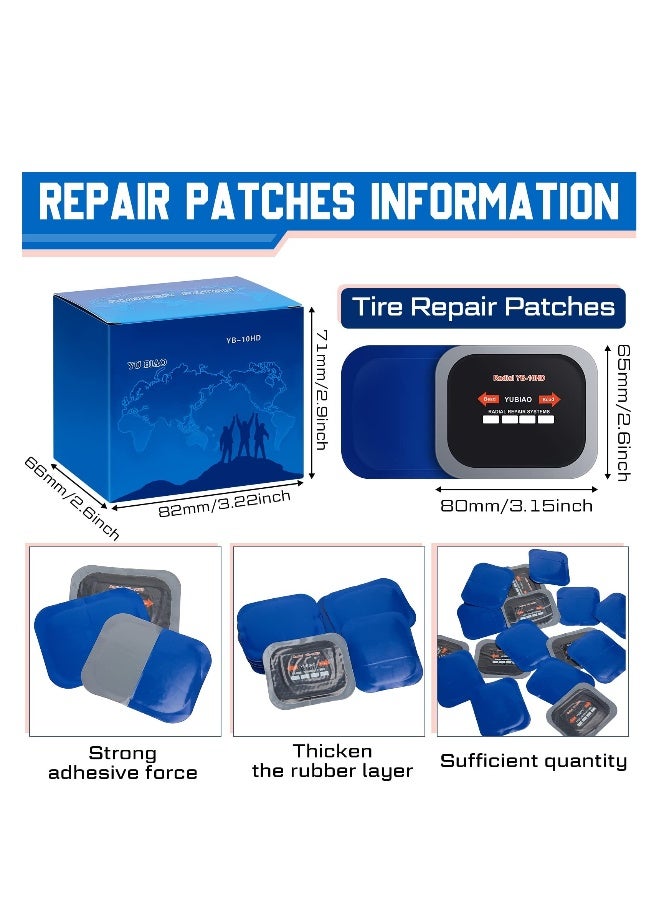 Generic Tire Patch Rubber, Tire Patches Radial Tire Repair Patch Tire Plug Kit Emergency Repair Tool, for Puncture Car Truck Bus Tractor Vehicle 2.56 x 3.15 Inch, Made of Rubber Material (20 Pcs)  - Image 3