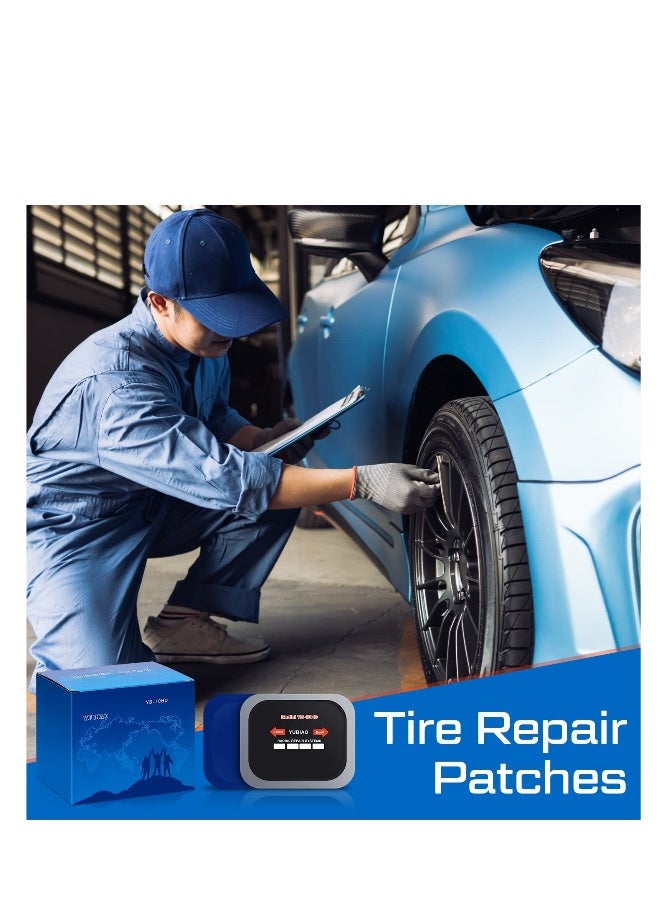 Generic Tire Patch Rubber, Tire Patches Radial Tire Repair Patch Tire Plug Kit Emergency Repair Tool, for Puncture Car Truck Bus Tractor Vehicle 2.56 x 3.15 Inch, Made of Rubber Material (20 Pcs)  - Image 4