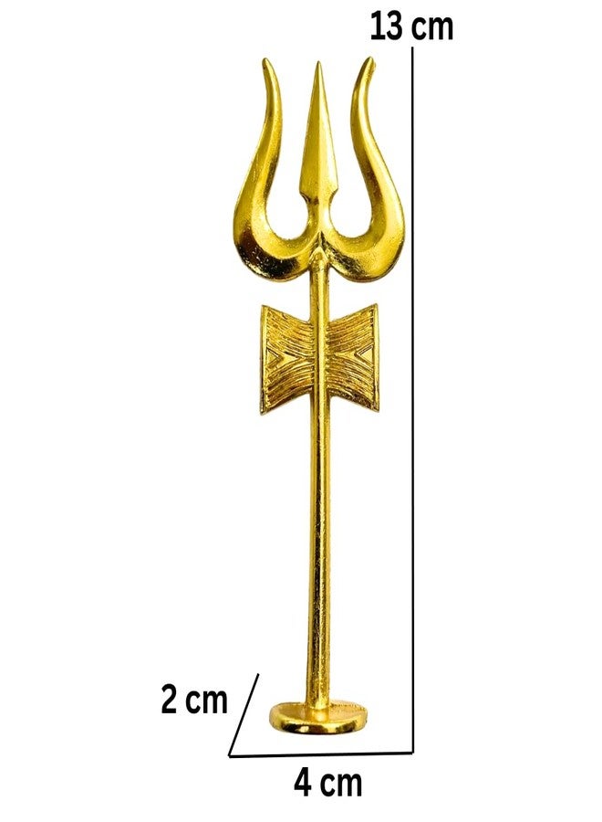 DARIDRA BHANJAN Shivling Abhishek Stand With Trishul Brass Abhishekam Puja Set For Shiv Lingam Shivling Stand Shivalingam Abhishek Patra For Shiv Puja (15 L X 15 B X 14 H) Cm - Image 3