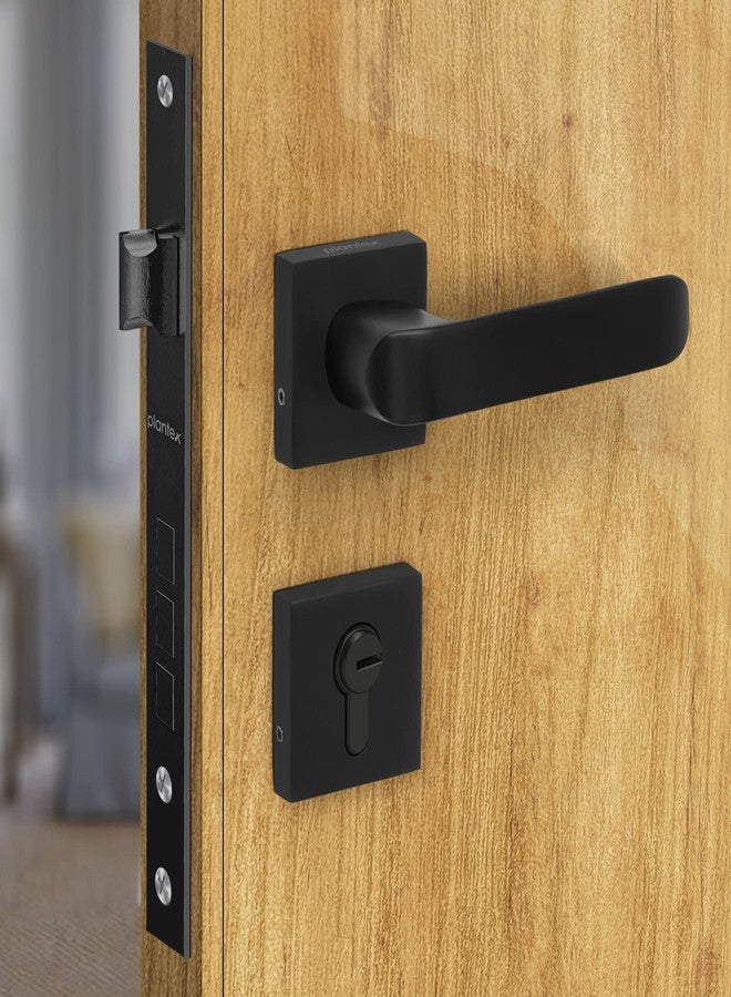 Plantex Triple Security Door Lock for Home/Main Door Lock Set with 3 Years of Warranty Mortise Lock for Door with Brass Lock Body & Cylinder(7110 - Black) - Image 1