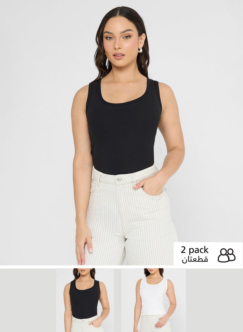 Ginger Basics 2PK Ribbed Vest - Image 1