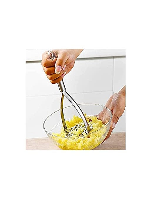 Pass Pass pass pass Stainless Steel Kitchen Items for Lemon Juicer Masher Egg Whisk Momos Tong Pakkar Combo of 5  - Image 2