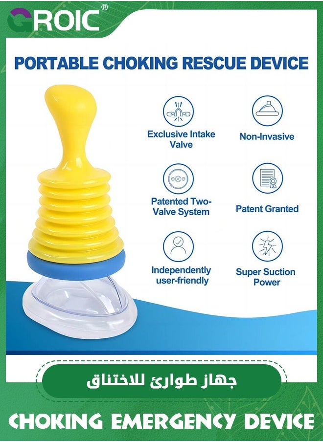 GROIC - Choking Emergency Device, Portable Suction Rescue Device, LifeVac Home Kit, Helps to Remove Clogged Objects, Portable Airway Suction Device for Home and Travel, First Aid Kit for Kids and Adults - Image 1