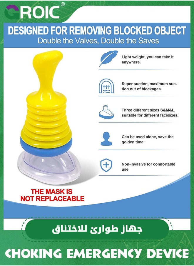 GROIC - Choking Emergency Device, Portable Suction Rescue Device, LifeVac Home Kit, Helps to Remove Clogged Objects, Portable Airway Suction Device for Home and Travel, First Aid Kit for Kids and Adults - Image 1