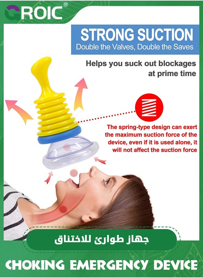 GROIC - Choking Emergency Device, Portable Suction Rescue Device, LifeVac Home Kit, Helps to Remove Clogged Objects, Portable Airway Suction Device for Home and Travel, First Aid Kit for Kids and Adults - Image 1