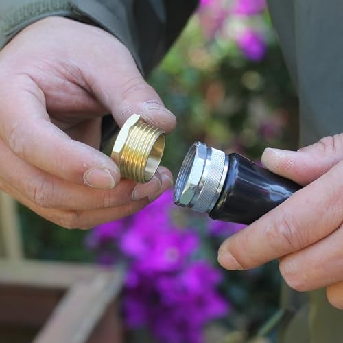 SIGURANTA Male Brass Pipe Plug Outer Garden Hose 3/4" GHT Male Threaded End Cap Plug Garden Irrigation Pipe Fittings Water Tubing Stopper(3 Pack) - Image 5
