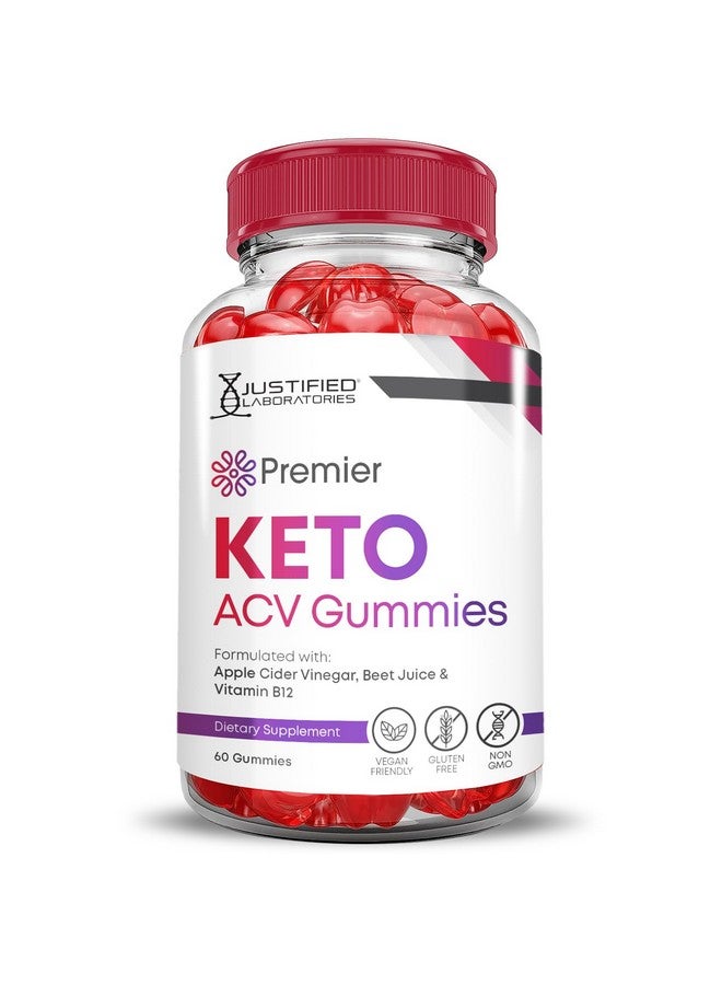Justified Laboratories Premier Keto ACV Gummies Premier Keto Gummies Advanced 1000MG Apple Cider Vinegar Formulated with Pomegranate Beet Juice Powder B12 Vegan Non GMO 60 Gummys - Image 3