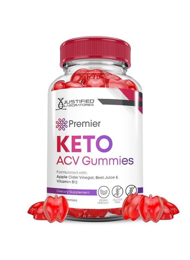 Justified Laboratories Premier Keto ACV Gummies Premier Keto Gummies Advanced 1000MG Apple Cider Vinegar Formulated with Pomegranate Beet Juice Powder B12 Vegan Non GMO 60 Gummys - Image 1