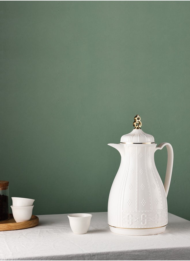 REEM Tea/Coffee Flask 1L Ivory/Gold  - Image 1