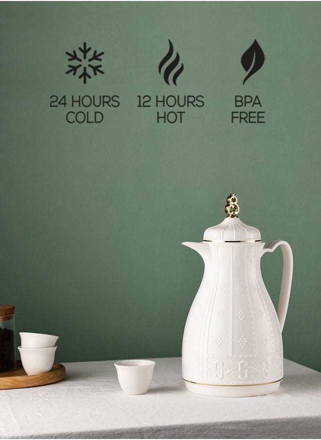 REEM Tea/Coffee Flask 1L Ivory/Gold  - Image 3