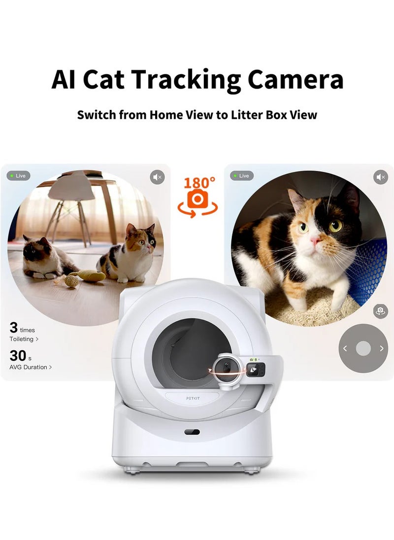 PetKit - PETKIT New Purobot Ultra Self-Packing & AI-Powered Camera Automatic Cat Litter Box, 5G WiFi Self Cleaning Cat Litter Box, True Hands-Free Auto Scooping Cat Litter Box with App control - Image 1