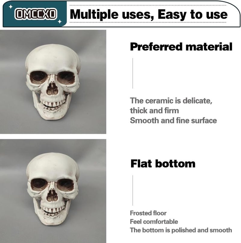 OMCCXO 2Pack Skull Toilet Bolt Caps,Toilet Bolt Covers Decorative,Fun Skull Toilet Bolt Covers，Universal Toilet Bolt Caps Toilet Caps for Bottom of Toilet (Plastic Skull), SKNGC-18 - Image 4