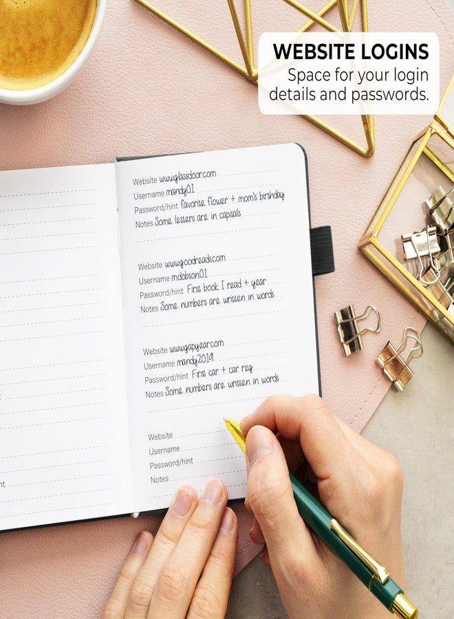 Clever Fox Address Book with alphabetic tabs - PU leather telephone and address book for keeping contacts safe, Contact Organizer Journal, Small Size (4.0″ x 5.5″), Hardcover, Black - Image 5