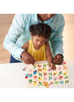 Webby Wooden Hindi Varnamala Alphabets| Hindi Shabd Rachna| Hindi Consonant Puzzle Montessori Educational For Pre-School Kids Toy 3 To 8 Years  - Image 5