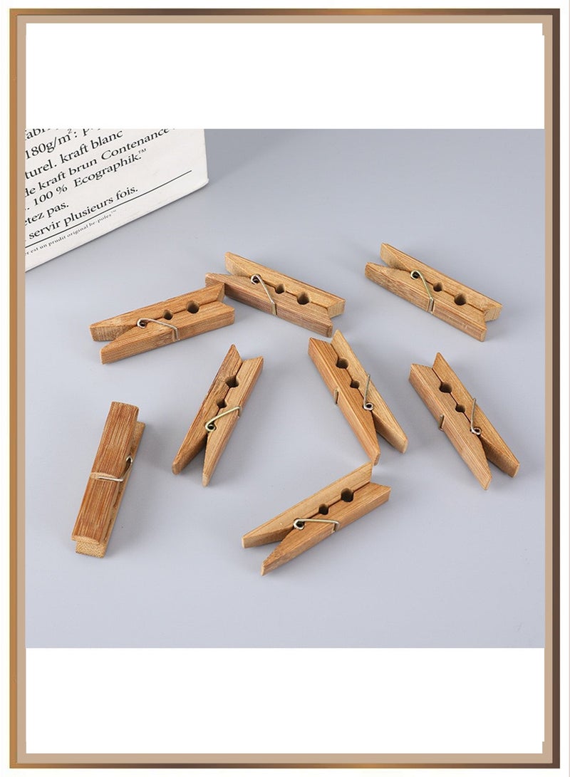 Home Box 20-Piece Clothes Pegs Set,Laundry Pegs Clothes Pins for Socks and Underwear and Food and Sealing and Photos  Brown - Image 5