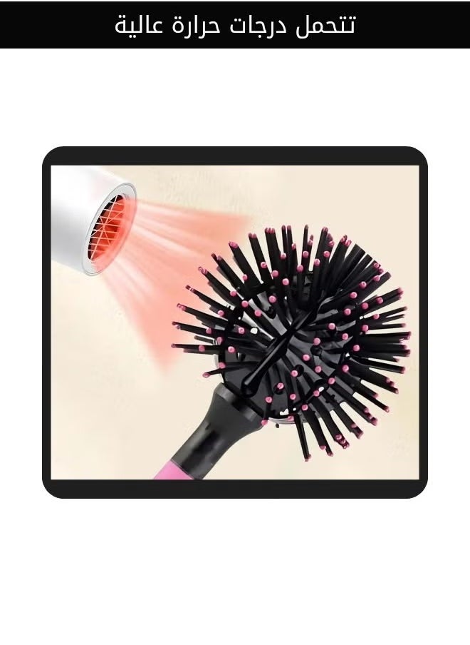 Generic - Curly Hair Comb, 3D Round Brush with 360 Degree Rotation for Styling Wavy and Curly Hair - Image 1