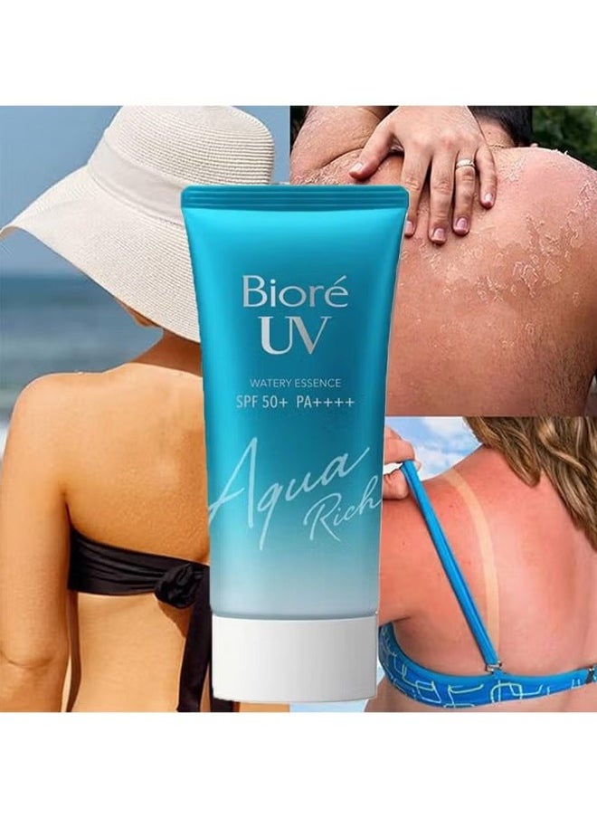 Biore UV Watery Essence, SPF 50 + PA ++++ Sunscreen Cream, Moisturizing Lightweight Sun Block, Water-Based  Sunscreen Stick 50ML  - Image 2