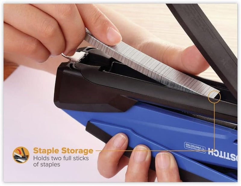 PaperPro -Bostitch 1122 inPOWER Stapler, 20-Sheet Capacity, Blue - Image 5