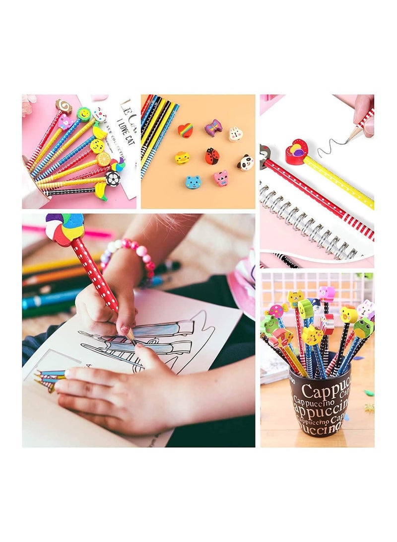 Generic 12 Pack Animal Eraser Caps for Kids Eraser Pencil Cute Colorful School Supplies - Image 4