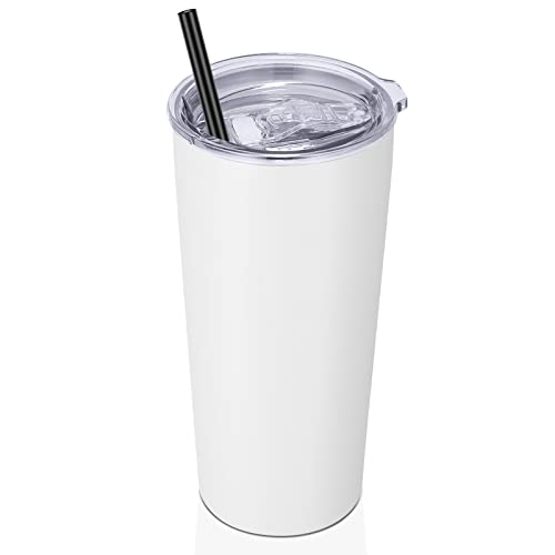 VEGOND VEGOND 20oz Tumbler Bulk with Lid and Straw 1 Pack, Stainless Steel Vacuum Insulated Tumbler, Double Wall Coffee Cup  - Image 2