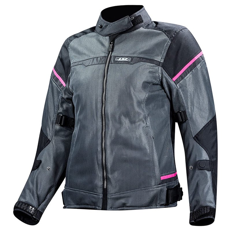 LS2 Riva Womens Jacket (Black/Dark Gray/Pink - X-Large) - Image 4