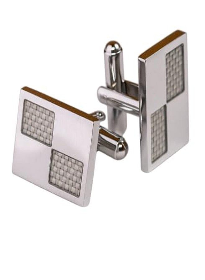 SELOME Premium Men’s Cufflinks Set for Shirts Formal, Wedding & Office Wear Luxury Metal Cufflinks in Multiple Shapes & Pack Sizes Stylish Gift Accessory for Suits & Tuxedos (Gold Texture Rectangle, Set of 1 Pair)