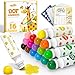 JUPITEARTH 42 PCS Dot Markers for Toddlers 16 Colors Washable Bingo Daubers with 120 PDF  24 Printed Activity Papers 2 Stencils NonToxic Dot Paint for Toddler 13 Markers for Kid Arts and Crafts - Image 2