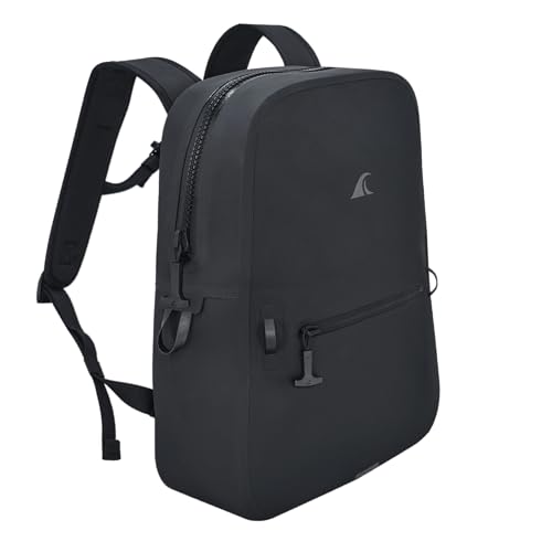 Breakwater Supply™ Fogland Lite Small Waterproof IP68 Submersible Backpack | Laptop Sleeve & Airtight Zippers for Outdoors, Surfing, Kayaking, Hiking, Cycling, Unisex TPU Dry Bag (Stealth Black, 15L) - Image 3