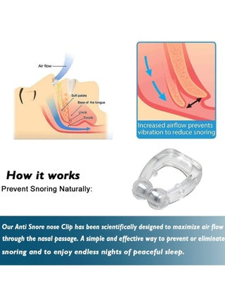 Anti Snoring Devices - Silicone Magnetic Anti Snore Stopper Nose Clip Help Breathe Right and Stop Snoring Devices That Work for Men & Women Snoring Solution-Comfortable Nasal to Relieve Snore (4 PCS) - view 3