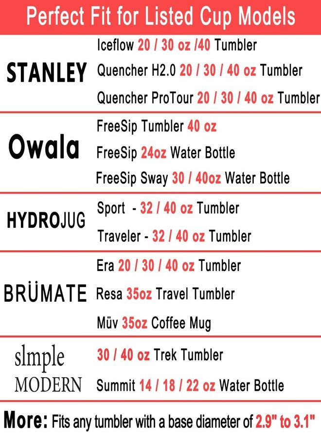 KTKUDY 2-Pack Silicone Boots for Stanley, Owala & More, Fits Select Cups & Bottles - Image 3