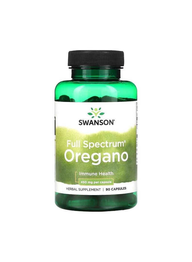 SWANSON Full Spectrum Oregano, 450 mg, 90 Capsules