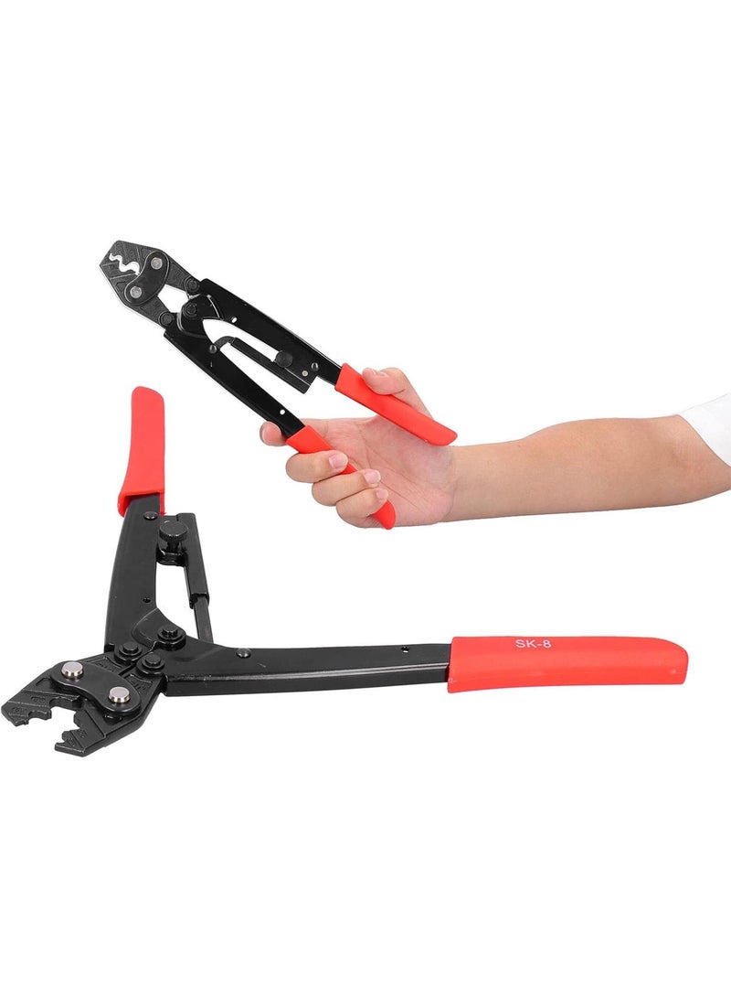 GGOOT Ratchet Terminal Crimper,Manual Crimping Pliers SK‑8 Chrome Vanadium Alloy Steel Cold Pressing Ratcheting Pliers Crimping Tool Industrial Hardware  - Image 5