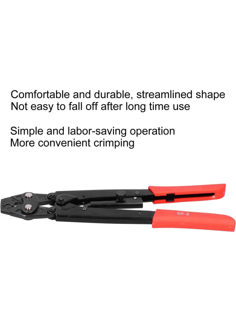 GGOOT Ratchet Terminal Crimper,Manual Crimping Pliers SK‑8 Chrome Vanadium Alloy Steel Cold Pressing Ratcheting Pliers Crimping Tool Industrial Hardware  - Image 3