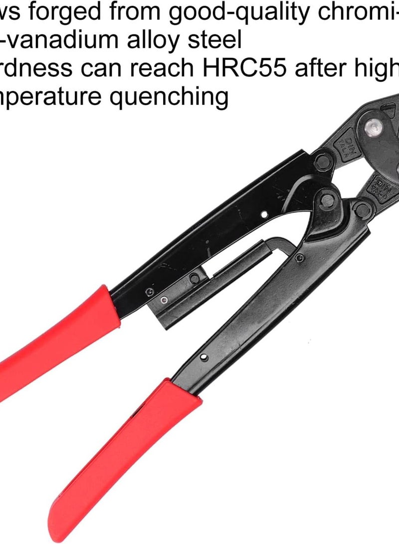 GGOOT Ratchet Terminal Crimper,Manual Crimping Pliers SK‑8 Chrome Vanadium Alloy Steel Cold Pressing Ratcheting Pliers Crimping Tool Industrial Hardware  - Image 2