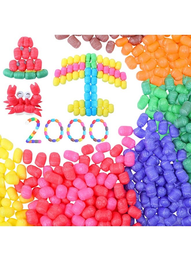 Junkin 2000 Pcs Magic Foam For Crafts Bulk Puffs Corn Craft Kit For Preschool Diy Kindergarten School Stem Building Model Toys Stimulates Creativity Supplies Back To School Crafts - Image 1
