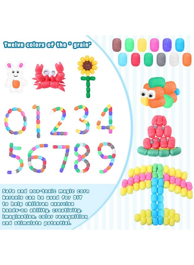 Junkin 2000 Pcs Magic Foam For Crafts Bulk Puffs Corn Craft Kit For Preschool Diy Kindergarten School Stem Building Model Toys Stimulates Creativity Supplies Back To School Crafts - Image 2
