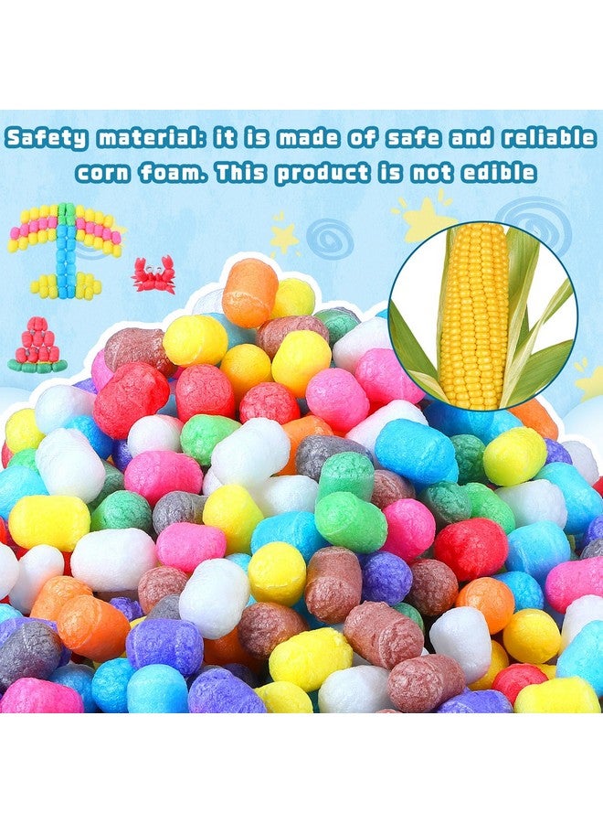 Junkin 2000 Pcs Magic Foam For Crafts Bulk Puffs Corn Craft Kit For Preschool Diy Kindergarten School Stem Building Model Toys Stimulates Creativity Supplies Back To School Crafts - Image 3