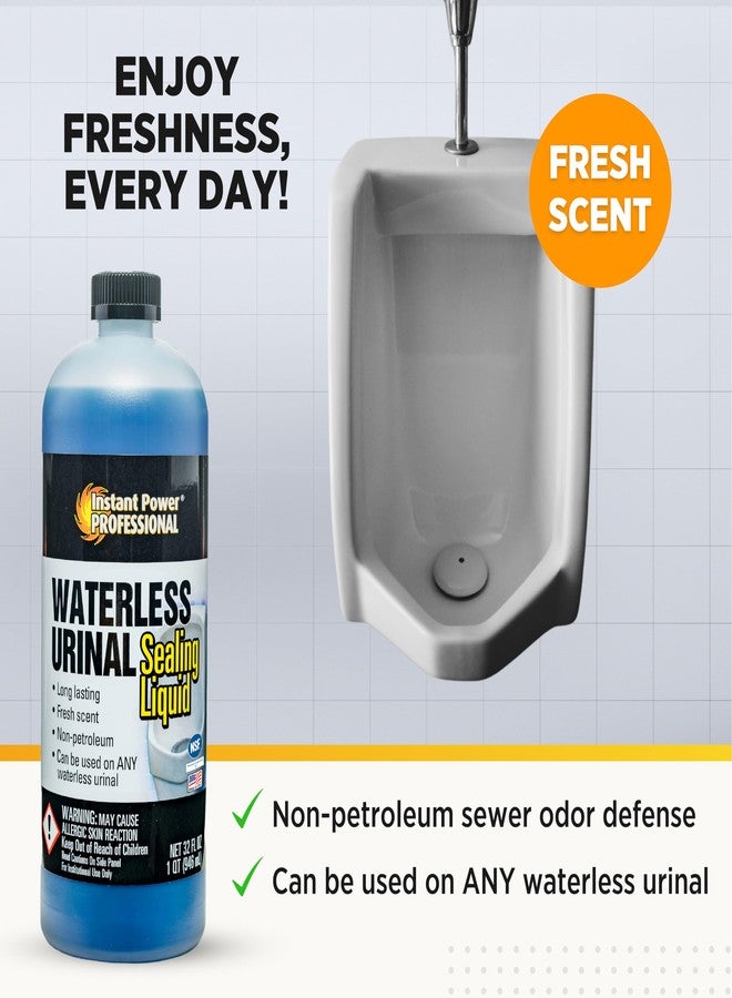 Instant Power Professional Waterless Urinal Sealing Liquid – Cleaner and Deodorizer, Ready to Use, Neutral pH, 32 Fl Oz - Image 2