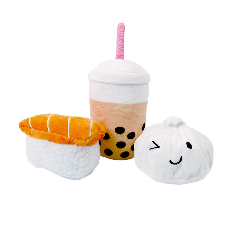 TONBO Cute Food Plush Dog Toys Boba Time Combo - Image 2