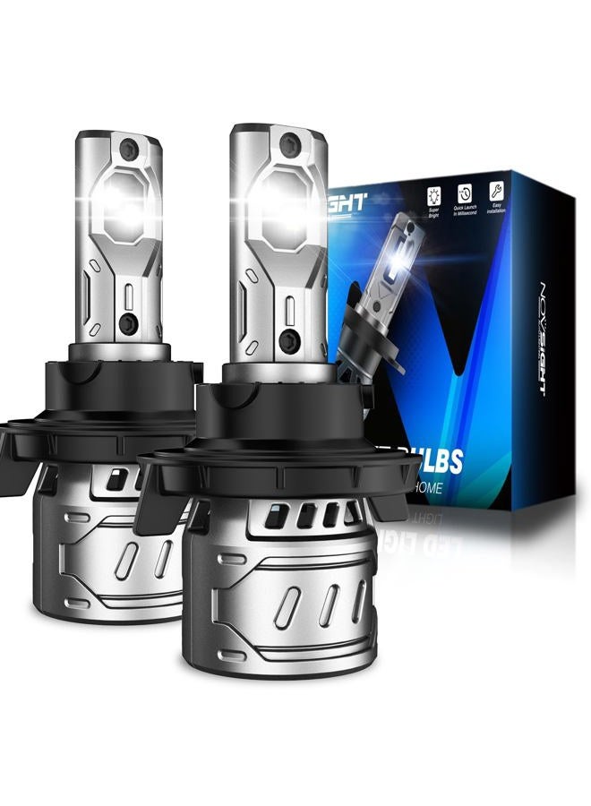 NOVSIGHT H13/9008 Bulbs Upgraded, 400% Brightness H13 Fog Bulbs, Quick Installation 9008, Pack of 2 - Image 1