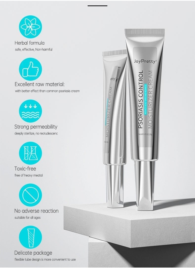 JoyPretty Psoriasis Relief Cream , Anti-Bacterial Moisturizer for Scaly Skin & Redness â Natural Herbal Cream for Eczema, Dermatitis, Psoriasis, and Vitiligo â Unisex (20g) - Image 3