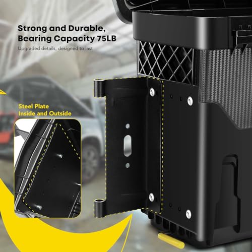 YHTAUTO Truck Bed Storage Tool Box Lockable Compatible with 2012-2018 Ford Ranger, Passenger Side, Swing Waterproof Wheel Well Toolbox - Image 5