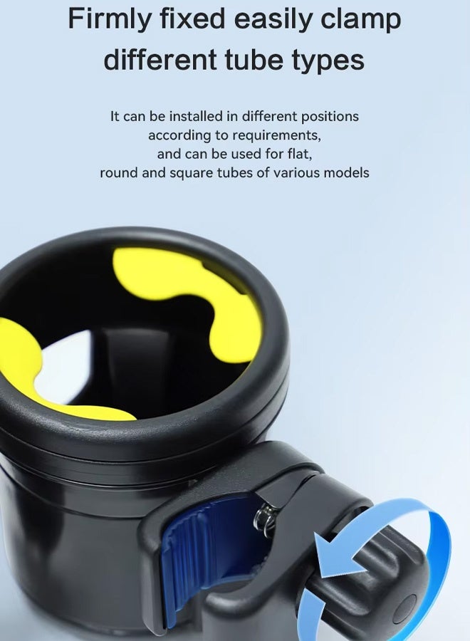 Berma Baby ملحقات عربة الأطفال، رف تخزين عربة الأطفال العالمي، مناسب لعربات الأطفال وعربات الأطفال وعربات الأطفال والدراجات، 3 في 1 لتخزين زجاجة المياه والهاتف المحمول، دوران 360 درجة، تصميم غير قابل للانزلاق - Image 3