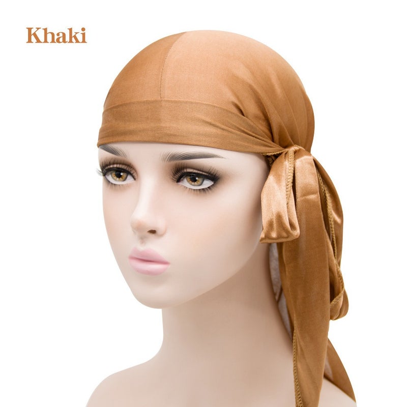 Silky Smooth Durag with Long Tails | Premium Polyester Satin Head Wrap for Men & Women