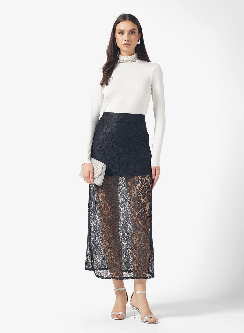 ايلا تنورة دانتيل شفافة - Image 2