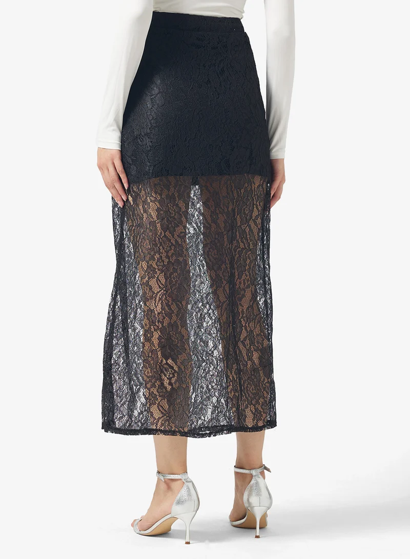 ELLA Sheer Lace Skirt