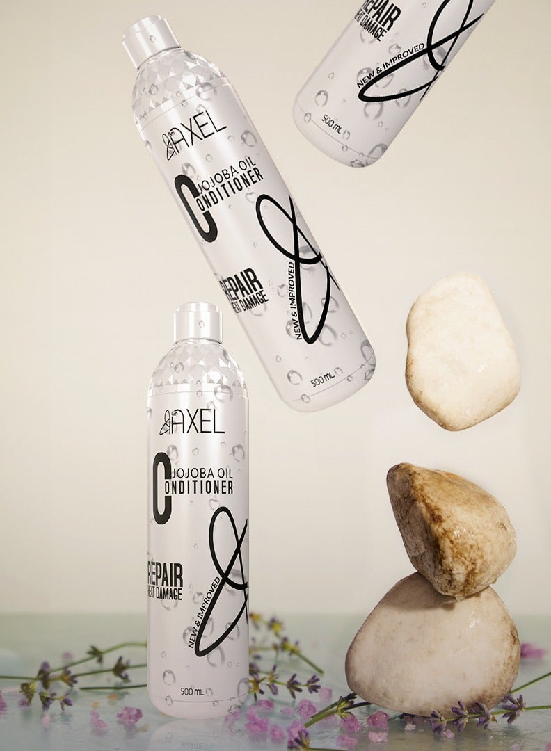 آكسل بلسم أكسل بالجوجوبا – سعة 250 مل – لإصلاح تلف الشعر وحمايته من الحرارة – خالي من السلفات والبارابين - Image 4